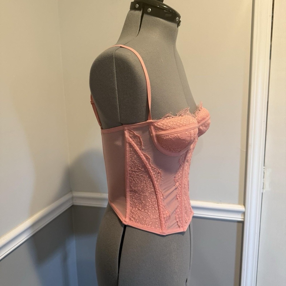 Urban Outfitters Out From Under Modern Love Corset Pink Size Medium - Picture 3 of 8